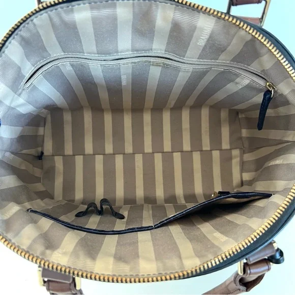 BRAHMIN Vivian Dome Tricolor Structure Croc Leather Luxury Shoulder Tote Satchel - Picture 10 of 16